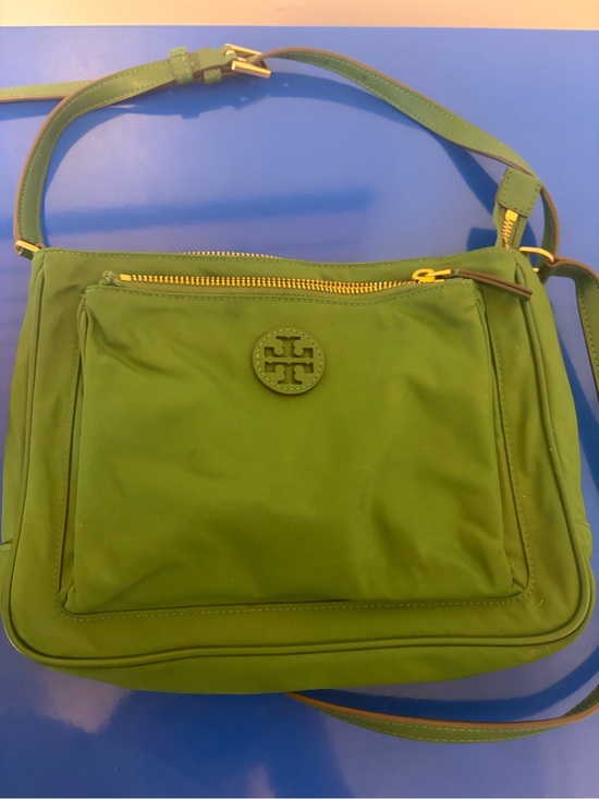 Tory Burch Handbags - Tory Burch Olive Green Nylon Crossbody with Gold Hardware